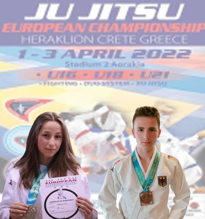 Silber und Bronze bei Ju-Jutsu Europameisterschaften in Heraklion